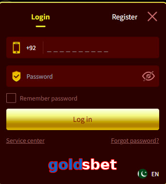Goldsbet login preview
